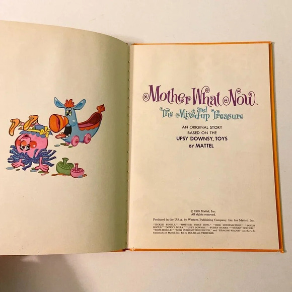 Vintage 1969 Upsy  Downsy Mother What Now And The Mixed Up Treasure Mattel Book - Picture 7 of 15